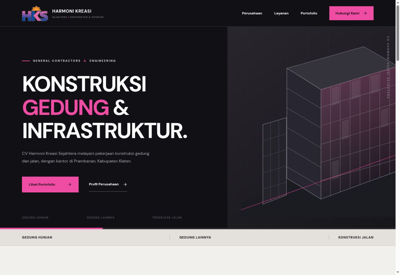 Harmoni Kreasi Sejahtera website preview